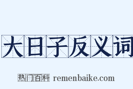 大日子反义词是什么意思的图片